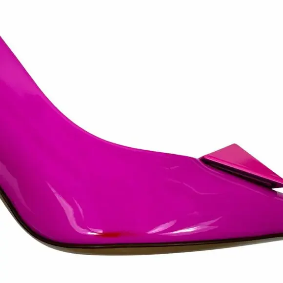 Valentino Garavani One Stud Patent Leather Pump Hot Pink Size 38 - Picture 9 of 14